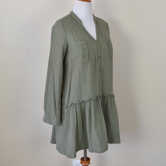 Maeve Katie Textured Gauze Utility Tunic Dress - 6 - Picture 8 of 9